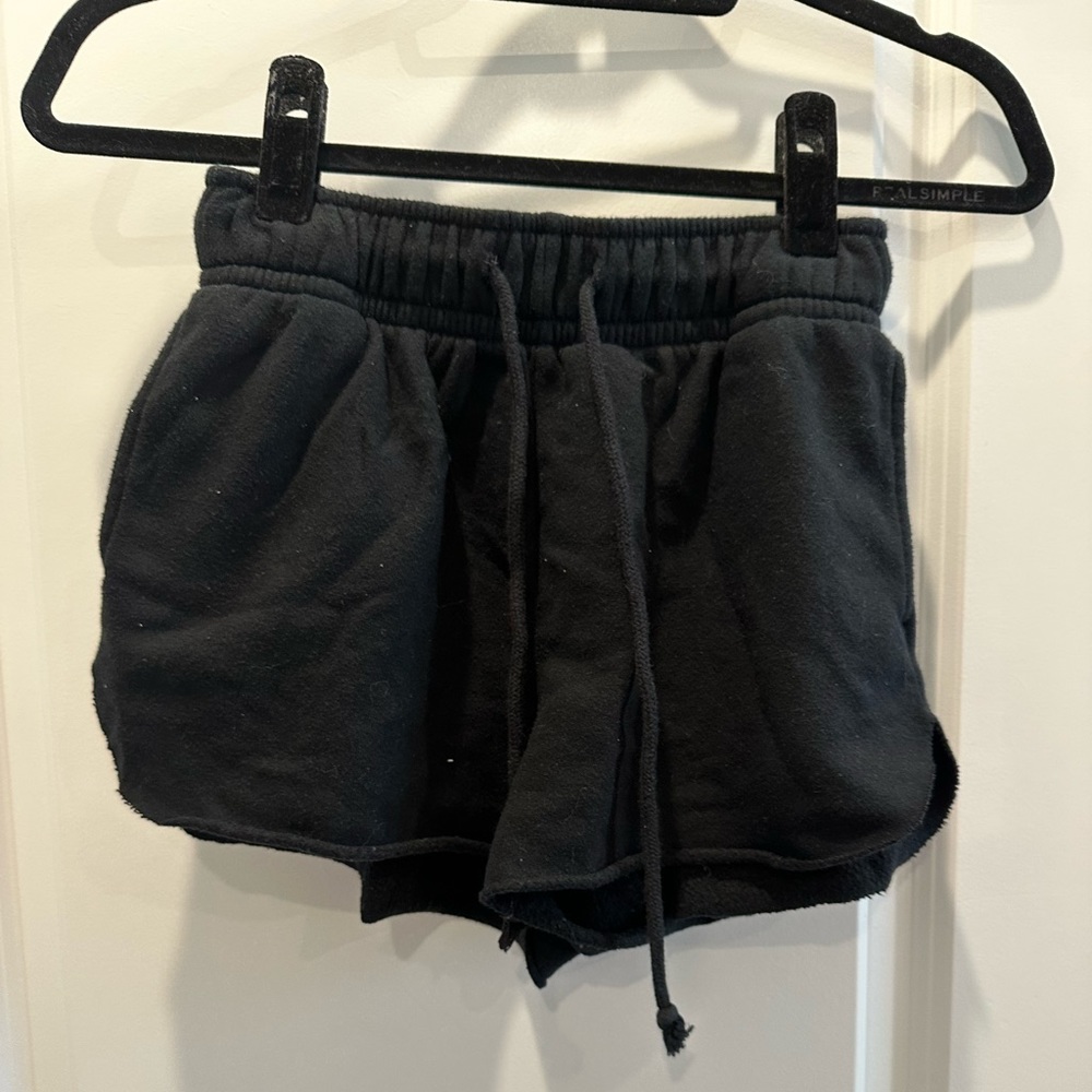black sweat shorts